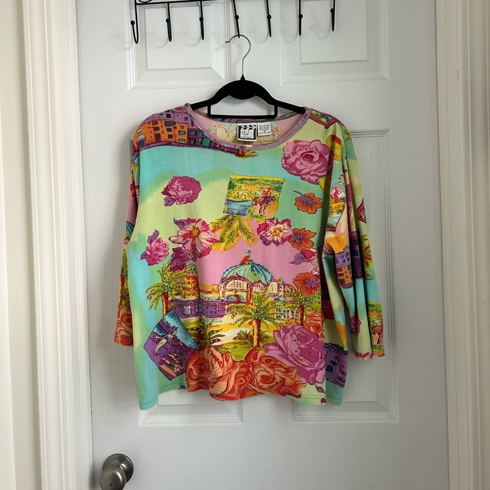Colorful Graphic Long Sleeve Top